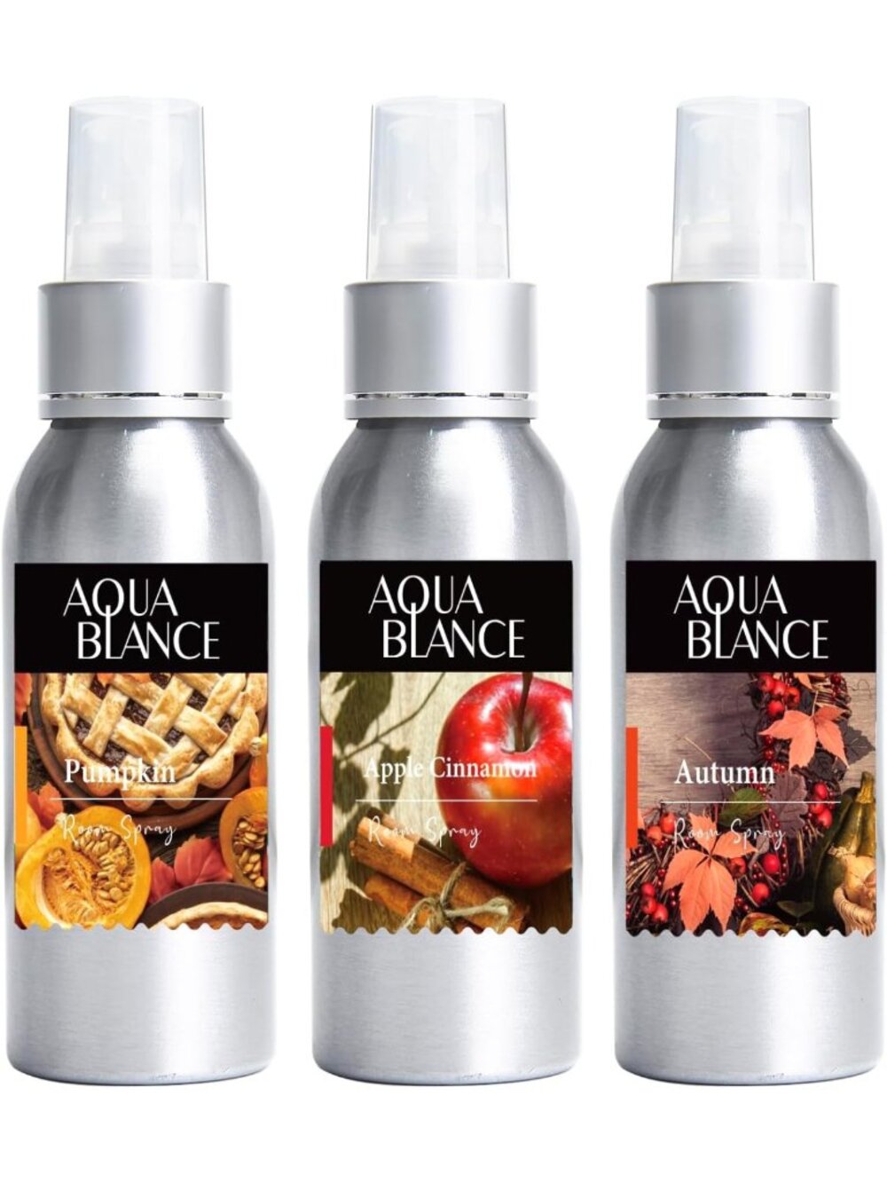 Autumn Apple Cinnamon Pumpkin Room Spray - 3 Pack Air Freshener & Odor